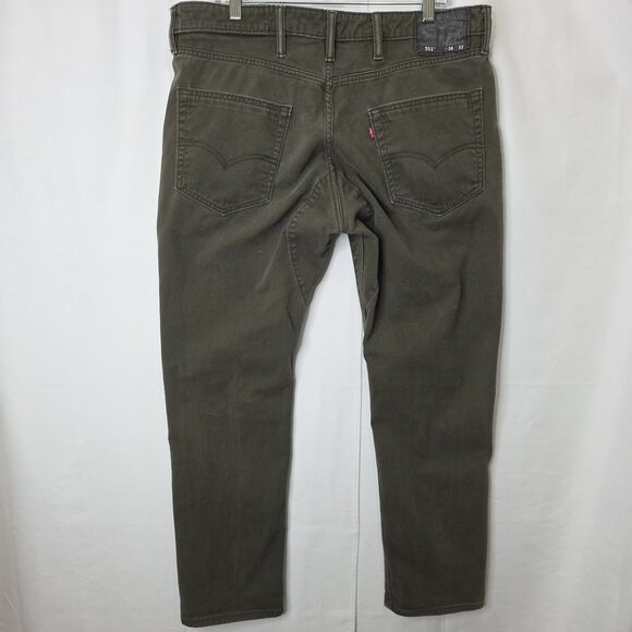 LEVI'S 511 Denim Jeans Pant Olive Green Stretch Men's 38 X 30 CW-3516 Streetwear - Picture 2 of 14